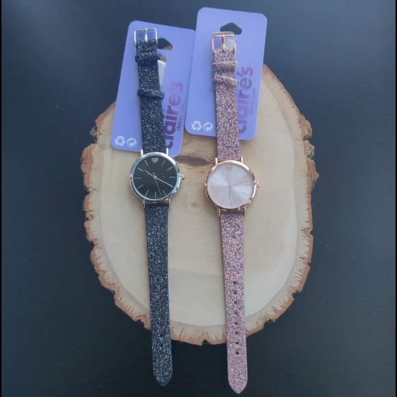 🎁Bundle to save!! Claires's Watch in Pink Glitter - Picture 1 of 2